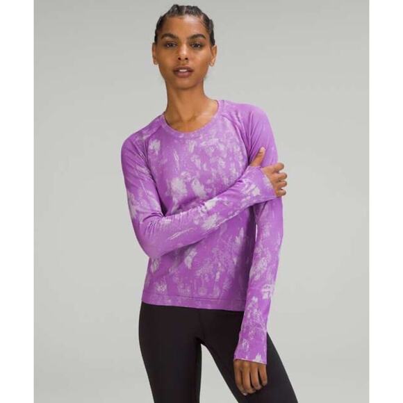 Lululemon Swiftly Tech Long Sleeve Shirt 2.0 Race Length Magenta / Lavender Sz 8 - Picture 1 of 12